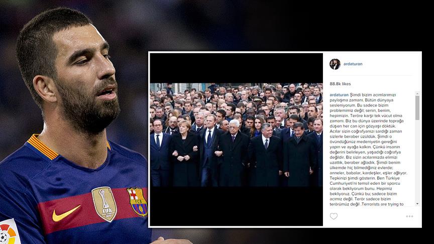 Oproep Arda Turan aan de wereld
