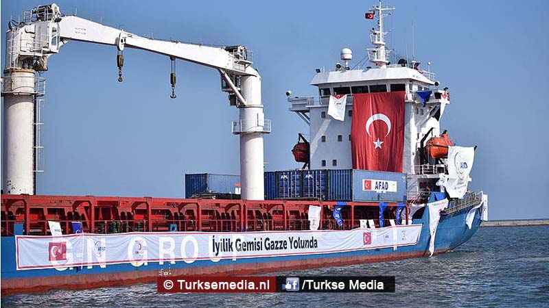 Turkije stuurt 11.000 ton hulpgoederen en cadeaus naar Gaza