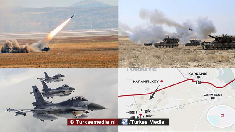 Turkije begint offensief tegen IS in Noord-Syrië