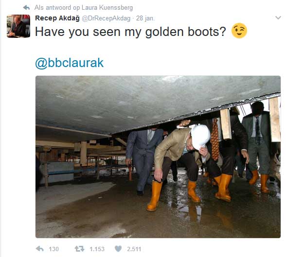Turkse minister tegen BBC Check mijn gouden laarzen1