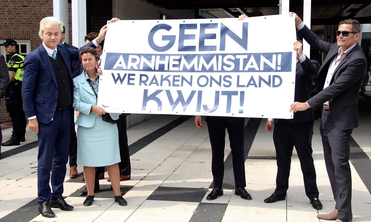 Protest by PVV leader Geert Wilders