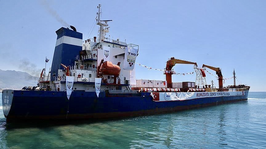 Turkey sends over 10,000 tons of aid to war-torn Yemen