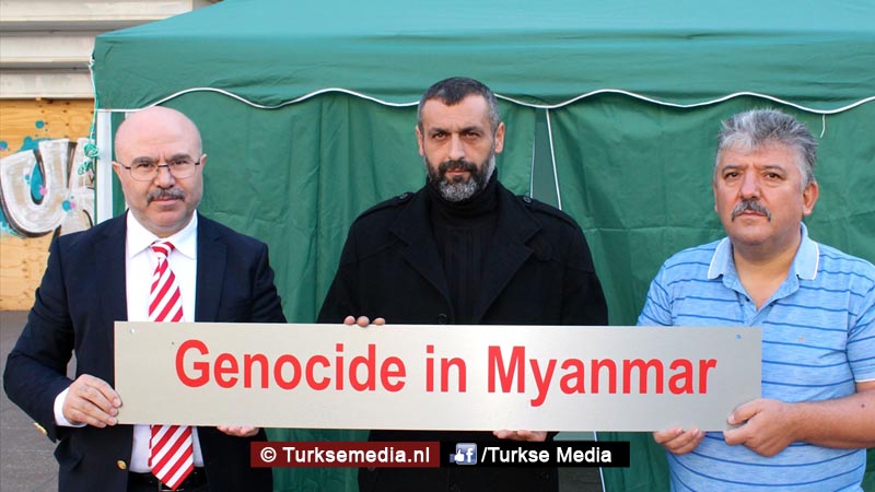 Duitse Turken vragen Europese aandacht voor Rohingya, zetten tent neer