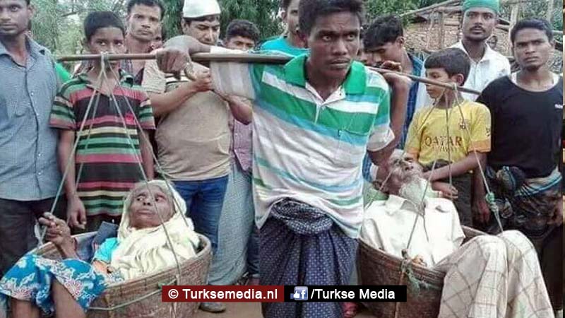 Jonge Rohingya-moslim draagt ouders week lang op schouders tijdens vlucht