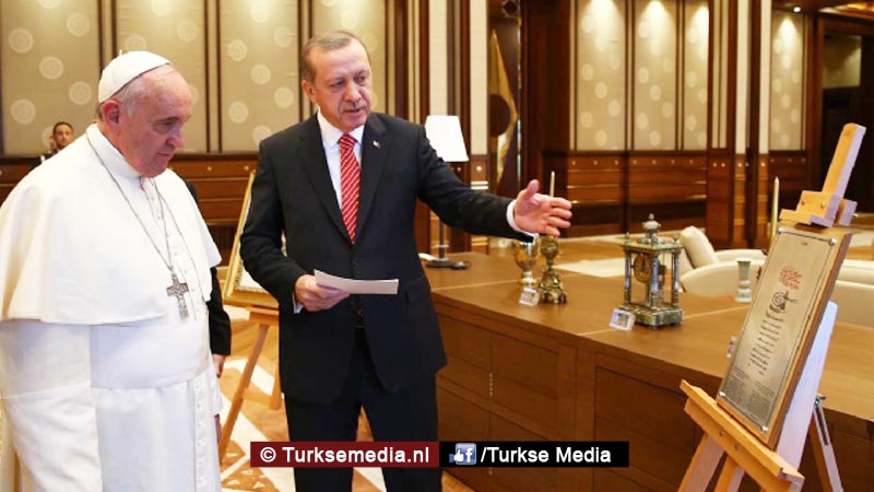 Erdoğan belt paus over Jeruzalem