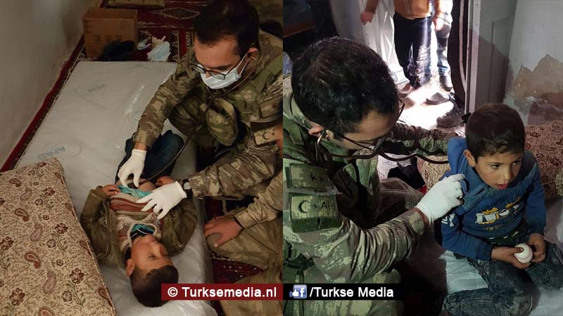 Turkse ‘invasie’ Afrin: zieke Syrische kinderen en vrouwen medisch behandeld