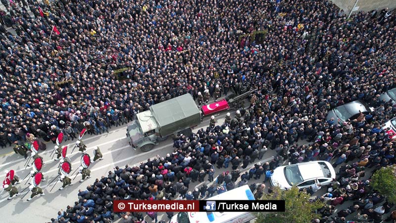 Turkije neemt eervol afscheid van 8 martelaren: 2668 terroristen uitgeschakeld in Afrin