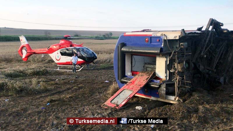 Aardverschuiving oorzaak treinongeluk Turkse stad Tekirdağ