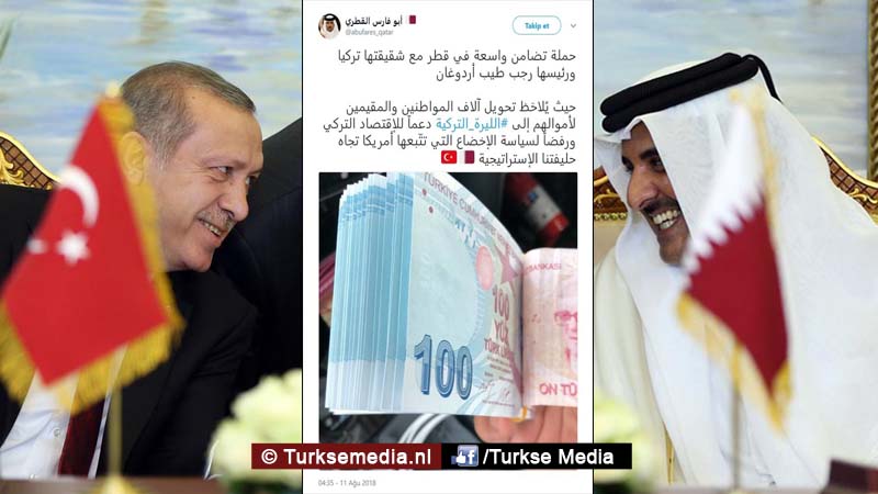 Qatarezen dumpen dollars voor Turkse lira