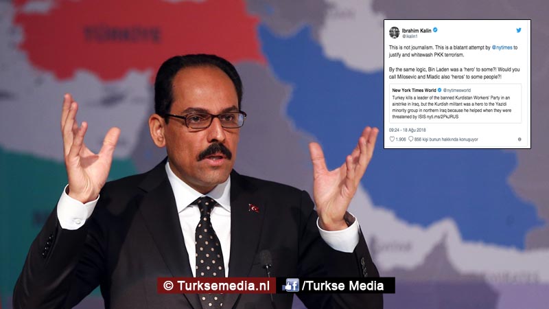 Turkije haalt uit naar New York Times die uitgeschakelde terrorist ‘held’ noemt