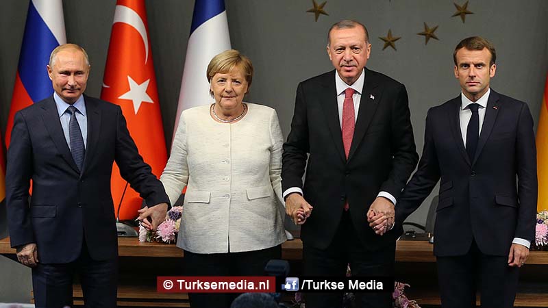 Slotverklaring Erdoğan-Macron-Merkel-Putin-top: snel verkiezingen in Syrië
