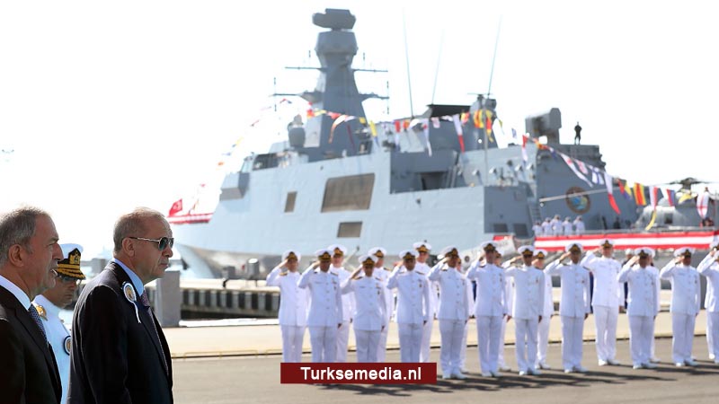 Turkije neemt zelfgebouwd marineschip in gebruik, bouwt zelfde voor Pakistan