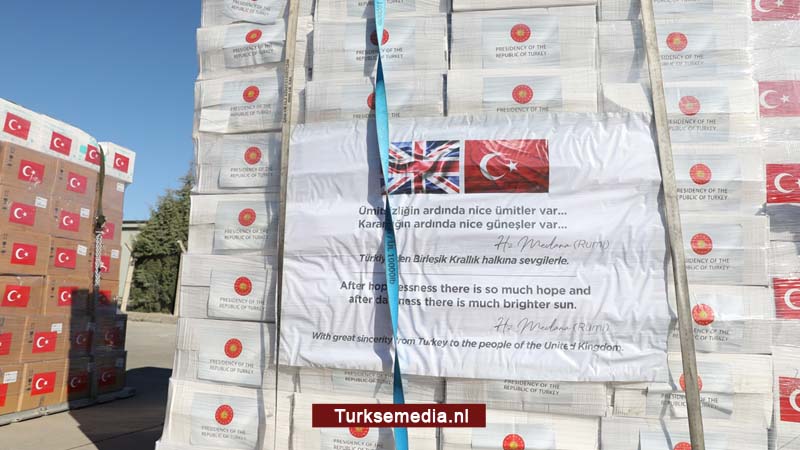 Turkije stuurt coronahulp naar Verenigd Koninkrijk