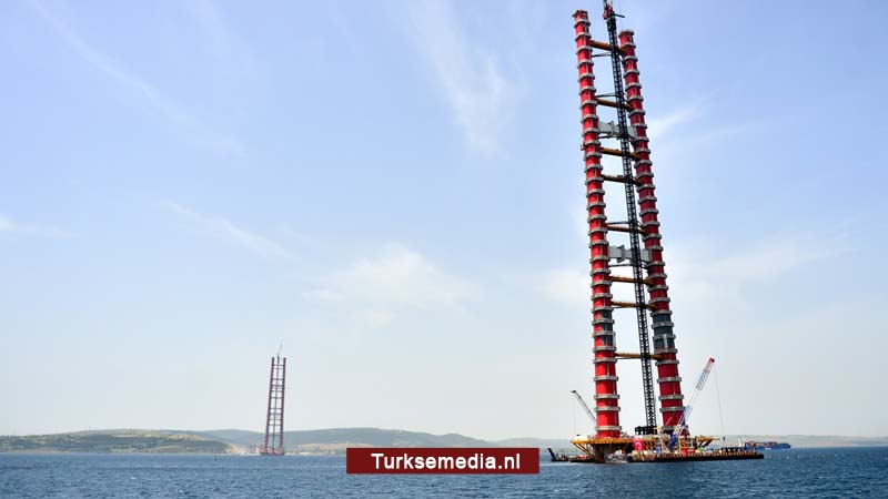 Turkije bouwt ongestoord verder aan droombrug: langste ter wereld