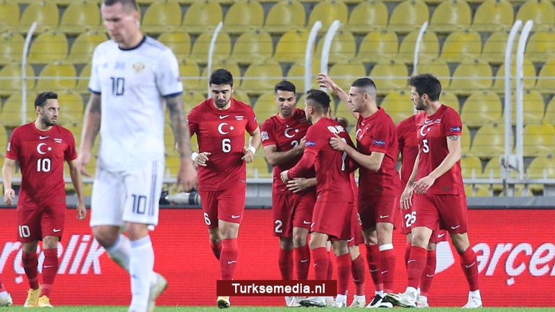 Turkije langs Rusland in Nations League