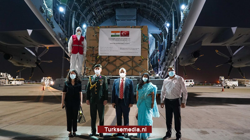 India bedankt Turkije voor coronahulp