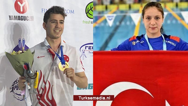 Turkse zwemmer (24) wereldkampioen, Turkse zwemster (16) beste van Europa